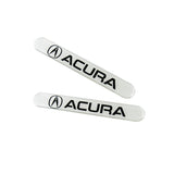 Acura White Car Door Rear Trunk Side Fenders Bumper Badge Scratch Guard Sticker New 2pcs