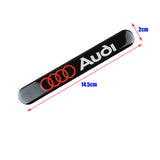 AUDI Set Black LOGO Emblems with Black Wheel Tire Valves Air Caps Keychain - US SELLER