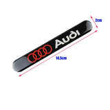 AUDI Set LOGO Emblems with Silver SLINE Wheel Tire Valves Air Caps Keychain - US SELLER