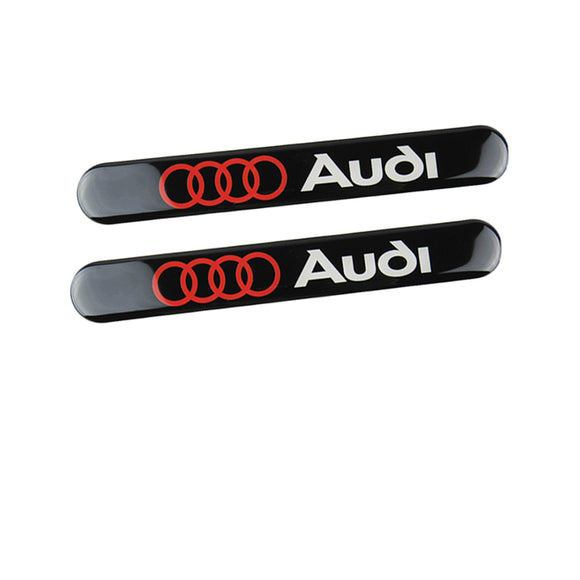 Audi Black Car Door Rear Trunk Side Fenders Bumper Badge Scratch Guard Sticker New 2pcs