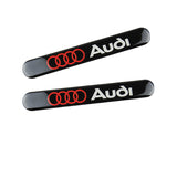 Audi Black Car Door Rear Trunk Side Fenders Bumper Badge Scratch Guard Sticker New 2pcs