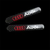 Audi Carbon Fiber Car Door Rear Trunk Side Fenders Bumper Badge Scratch Guard Sticker New 4pcs