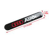 Audi Carbon Fiber Car Door Rear Trunk Side Fenders Bumper Badge Scratch Guard Sticker New 2pcs