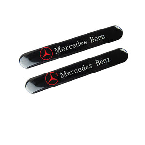 Mercedes-Benz Black Car Door Rear Trunk Side Fenders Bumper Badge Scratch Guard Sticker New 2pcs