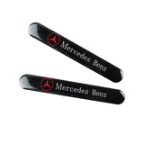 Mercedes-Benz Set Black LOGO Emblems with Black Tire Wheel Valves Air Caps Keychain - US SELLER