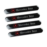 Mercedes-Benz Black Car Door Rear Trunk Side Fenders Bumper Badge Scratch Guard Sticker New 4pcs
