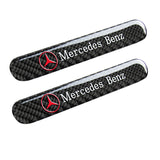 Mercedes-Benz Carbon Fiber Car Door Rear Trunk Side Fenders Bumper Badge Scratch Guard Sticker New 2pcs