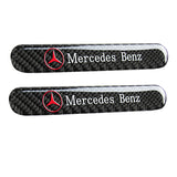 Mercedes-Benz Carbon Fiber Car Door Rear Trunk Side Fenders Bumper Badge Scratch Guard Sticker New 4pcs