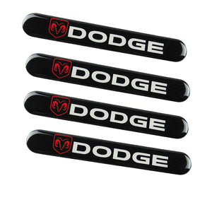 Dodge Black Car Door Rear Trunk Side Fenders Bumper Badge Scratch Guard Sticker New 4 pcs