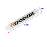 DODGE Set LOGO Emblems with Silver Wheel Tire Valves Air Caps Keychain - US SELLER