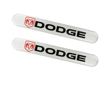 DODGE Set LOGO Emblems with Black Wheel Tire Valves Air Caps Keychain - US SELLER