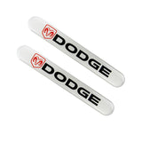 DODGE Set LOGO Emblems with Black Wheel Tire Valves Air Caps Keychain - US SELLER