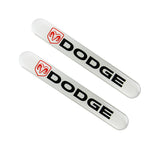 Dodge White Car Door Rear Trunk Side Fenders Bumper Badge Scratch Guard Sticker New 2 pcs