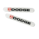 Dodge White Car Door Rear Trunk Side Fenders Bumper Badge Scratch Guard Sticker New 2 pcs