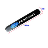 FORD Racing Black LOGO Set Emblems with Wheel Tire Valves Air Caps Keychain - US SELLER