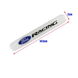 Ford Racing ST Set LOGO Emblems with Black Keychain Wheel Tire Valves Air Caps - US SELLER