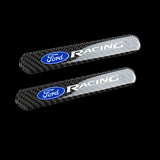 Ford Racing Carbon Fiber Car Door Rear Trunk Side Fenders Bumper Badge Scratch Guard Sticker New 2 pcs