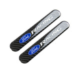 FORD Racing Set LOGO Emblems with Silver Wheel Tire Valves Air Caps Keychain - US SELLER