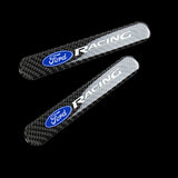 Ford Racing Carbon Fiber Car Door Rear Trunk Side Fenders Bumper Badge Scratch Guard Sticker New 2 pcs