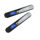 Ford Racing ST Set LOGO Emblems with Silver Tire Wheel Valves Air Caps Keychain - US SELLER