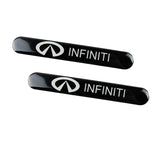 INFINITI Black Car Door Rear Trunk Side Fenders Bumper Badge Scratch Guard Sticker New 2 pcs
