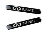 INFINITI Set LOGO Emblems with Silver Tire Wheel Valves Air Caps Keychain - US SELLER