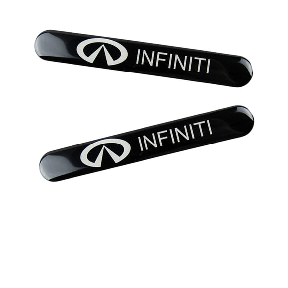 INFINITI Black Car Door Rear Trunk Side Fenders Bumper Badge Scratch Guard Sticker New 2 pcs