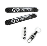 INFINITI Set LOGO Emblems with Keychain Silver Tire Wheel Valves Air Caps - US SELLER