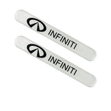 INFINITI White Car Door Rear Trunk Side Fenders Bumper Badge Scratch Guard Sticker New 4 pcs