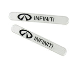 INFINITI White Car Door Rear Trunk Side Fenders Bumper Badge Scratch Guard Sticker New 4 pcs