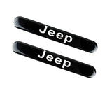 JEEP LOGO Set Emblems with Black Wheel Tire Valves Air Caps Keychain - US SELLER