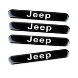 Jeep Black Car Door Rear Trunk Side Fenders Bumper Badge Scratch Guard Sticker New 4 pcs