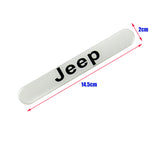 JEEP Set Emblems with Punisher Logo Wheel Tire Valves Black Air Caps Keychain - US SELLER