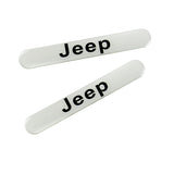 Jeep White Car Door Rear Trunk Side Fenders Bumper Badge Scratch Guard Sticker New 4 pcs