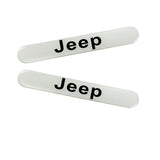 Jeep White Car Door Rear Trunk Side Fenders Bumper Badge Scratch Guard Sticker New 2 pcs