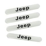 Jeep White Car Door Rear Trunk Side Fenders Bumper Badge Scratch Guard Sticker New 4 pcs