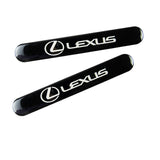 Lexus Black Car Door Rear Trunk Side Fenders Bumper Badge Scratch Guard Sticker New 4 pcs