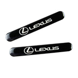 Lexus Black Car Door Rear Trunk Side Fenders Bumper Badge Scratch Guard Sticker New 2 pcs