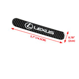 Lexus Carbon Fiber Car Door Rear Trunk Side Fenders Bumper Badge Scratch Guard Sticker New 4 pcs