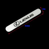 Lexus White Car Door Rear Trunk Side Fenders Bumper Badge Scratch Guard Sticker New 2 pcs