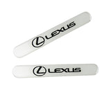 Lexus White Car Door Rear Trunk Side Fenders Bumper Badge Scratch Guard Sticker New 2 pcs