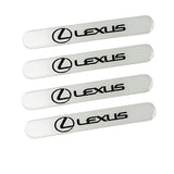 Lexus White Car Door Rear Trunk Side Fenders Bumper Badge Scratch Guard Sticker New 4 pcs