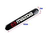 Mazda Set LOGO Emblems with Wheel Tire Valves Air Caps Silver Keychain- US SELLER