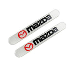 Mazda Set LOGO Emblems with Silver Keychain Wheel Tire Valves Air Caps - US SELLER