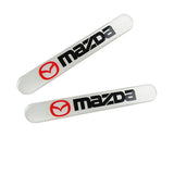 Mazda Set LOGO Emblems with Mazda Speed Keychain Tire Wheel Valves Black Air Caps - US SELLER