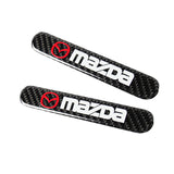 Mazda Carbon Fiber Car Door Rear Trunk Side Fenders Bumper Badge Scratch Guard Sticker New 4 pcs