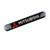 Mitsubishi Black Car Door Rear Trunk Side Fenders Bumper Badge Scratch Guard Sticker New 2 pcs
