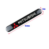 MITSUBISHI Set LOGO Emblems with Black Keychain Tire Wheel Valves Air Caps - US SELLER