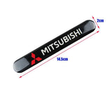 MITSUBISHI Set LOGO Emblems with Silver Ralliart Keychain Tire Wheel Valves Air Caps - US SELLER