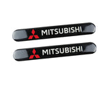 MITSUBISHI Set LOGO Emblems with Black Keychain Tire Wheel Valves Air Caps - US SELLER